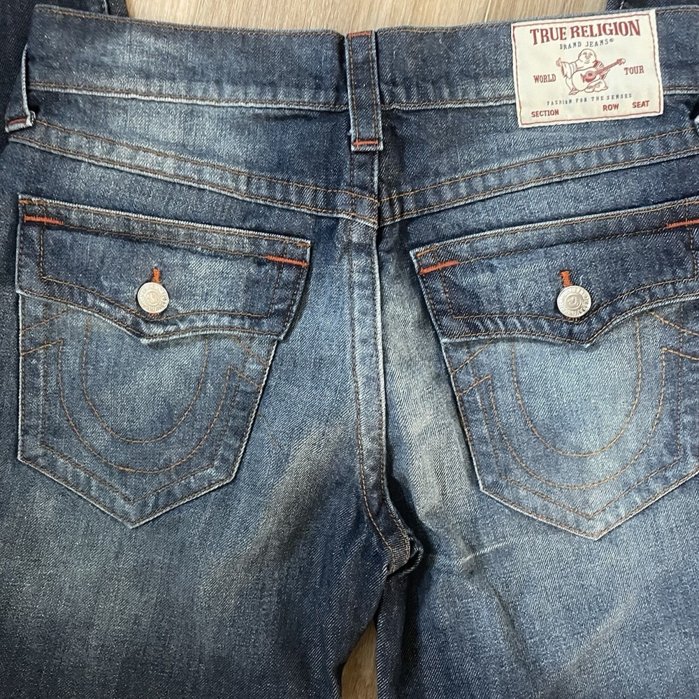 True Religion Denim Jeans Ricky Straight With Flaps 32x34 Excellent! - Picture 2 of 10
